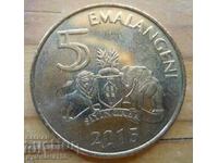5 emalangeni 2015 - Swaziland