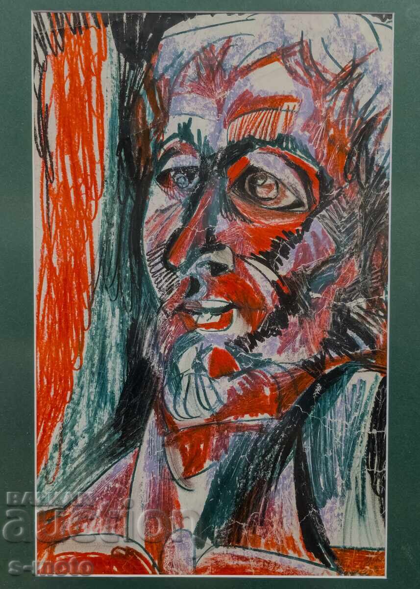 Auction  Atanas Patsev (1926 - 1999) pastel portrait