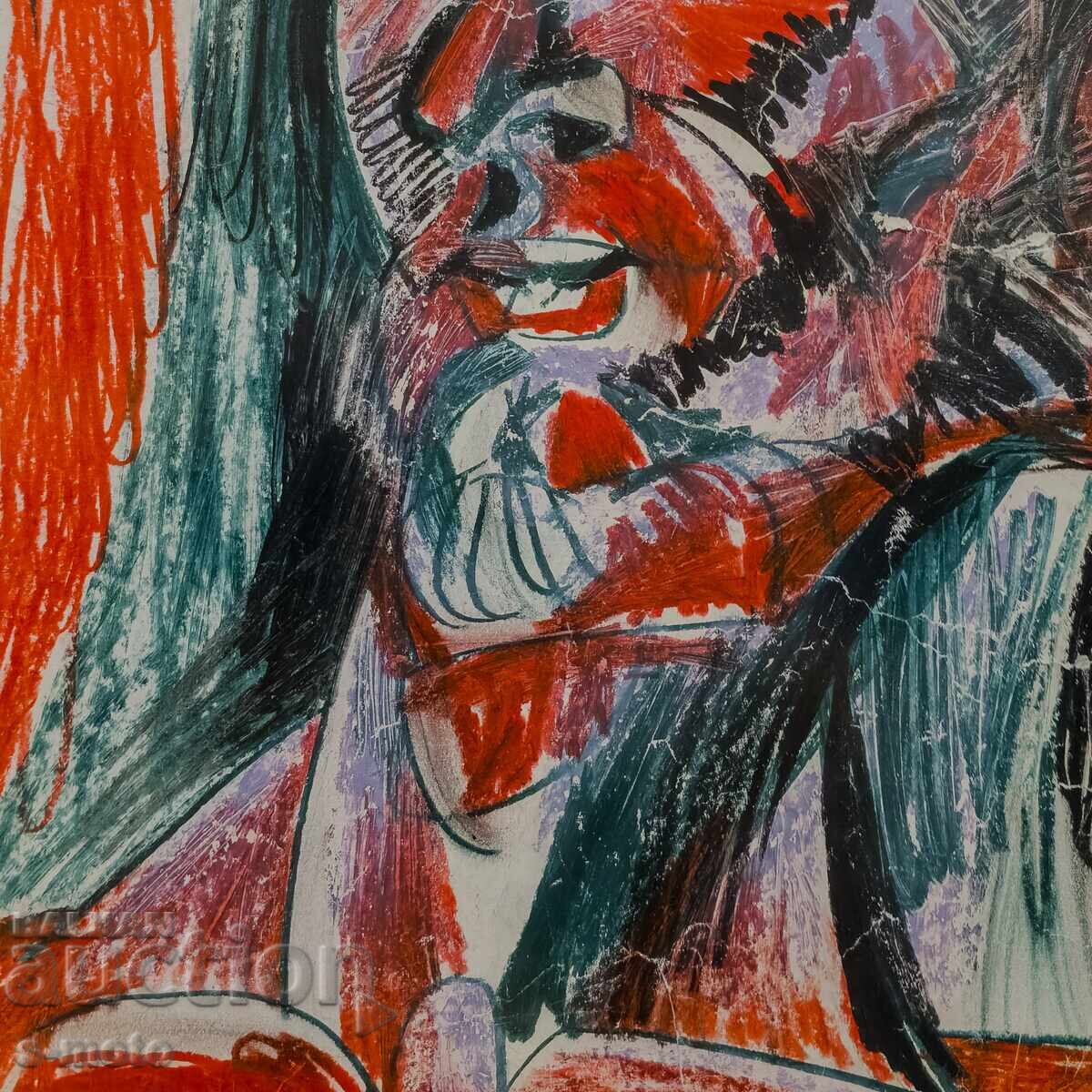 Atanas Patsev (1926 - 1999) pastel portrait - 5