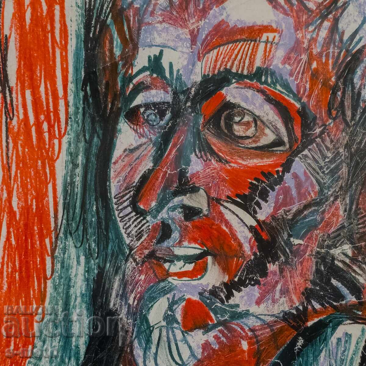 Atanas Patsev (1926 - 1999) pastel portrait - 6