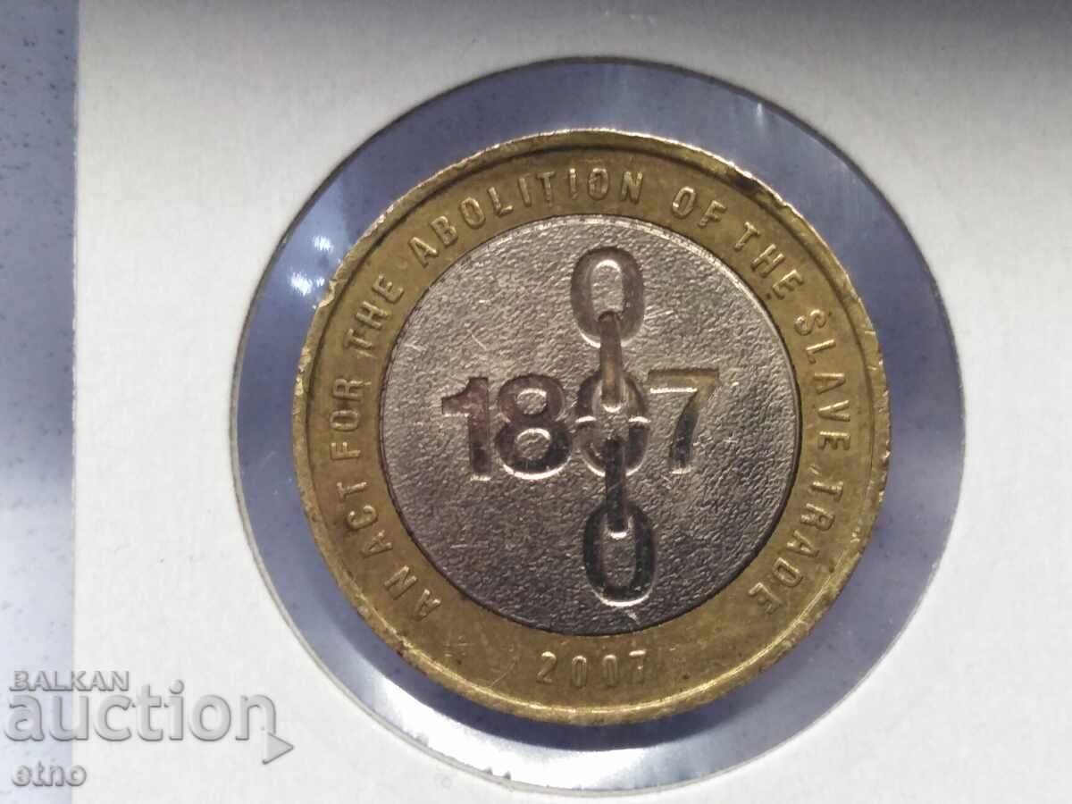 2 POUNDS 2007 Great Britain, coin, coins 2 POUNDS 2007 Great Britain, coin, coins