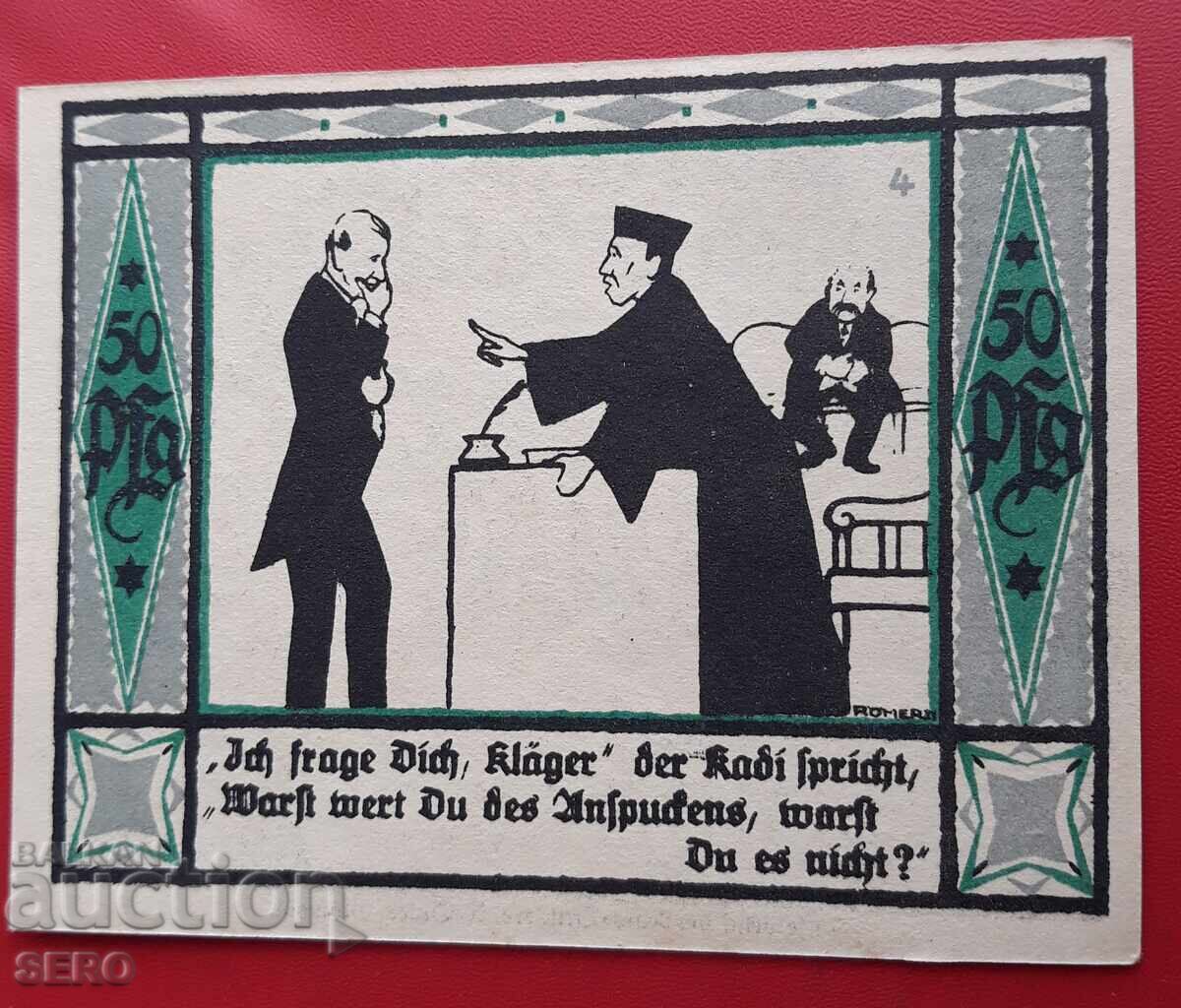 Τραπεζογραμμάτιο-Γερμανία-Σαξονία-Μύλσεν Σεντ Γιάκομπ-50 πφένιγκ 1921