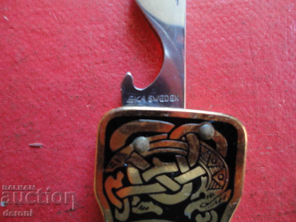 Delivery of Unique EKA SWEDEN gold-plated knife with enamel