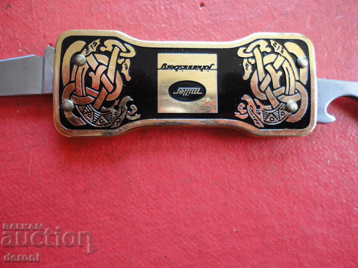 Unique EKA SWEDEN gold-plated knife with enamel - 5