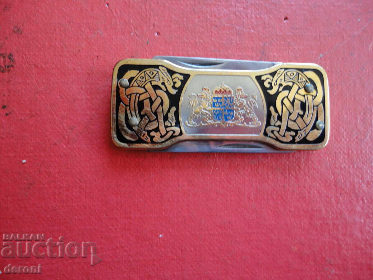 Unique EKA SWEDEN gold-plated knife with enamel - 6