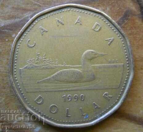 1 δολάριο 1990 - Καναδάς 1 δολάριο 1990 - Καναδάς