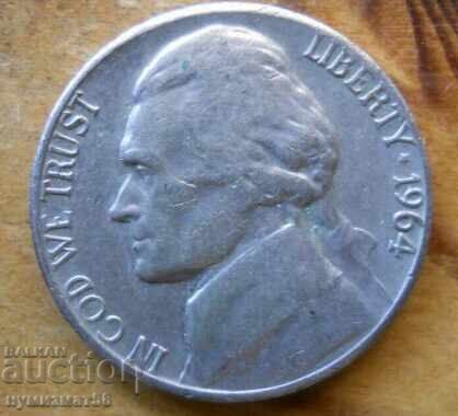 5 cents 1964 - USA with price € 0.31 | 0.61 BGN