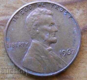 1 cent 1967 - USA with price € 0.26 | 0.51 BGN