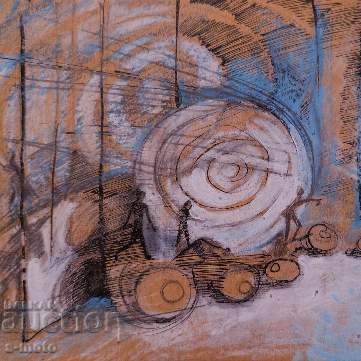 Παράδοση Έργο γκουάς, σκηνογραφία, εσωτερικό