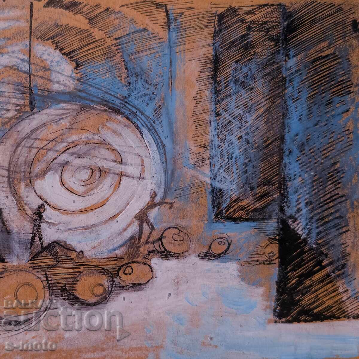 Έργο γκουάς, σκηνογραφία, εσωτερικό - 5