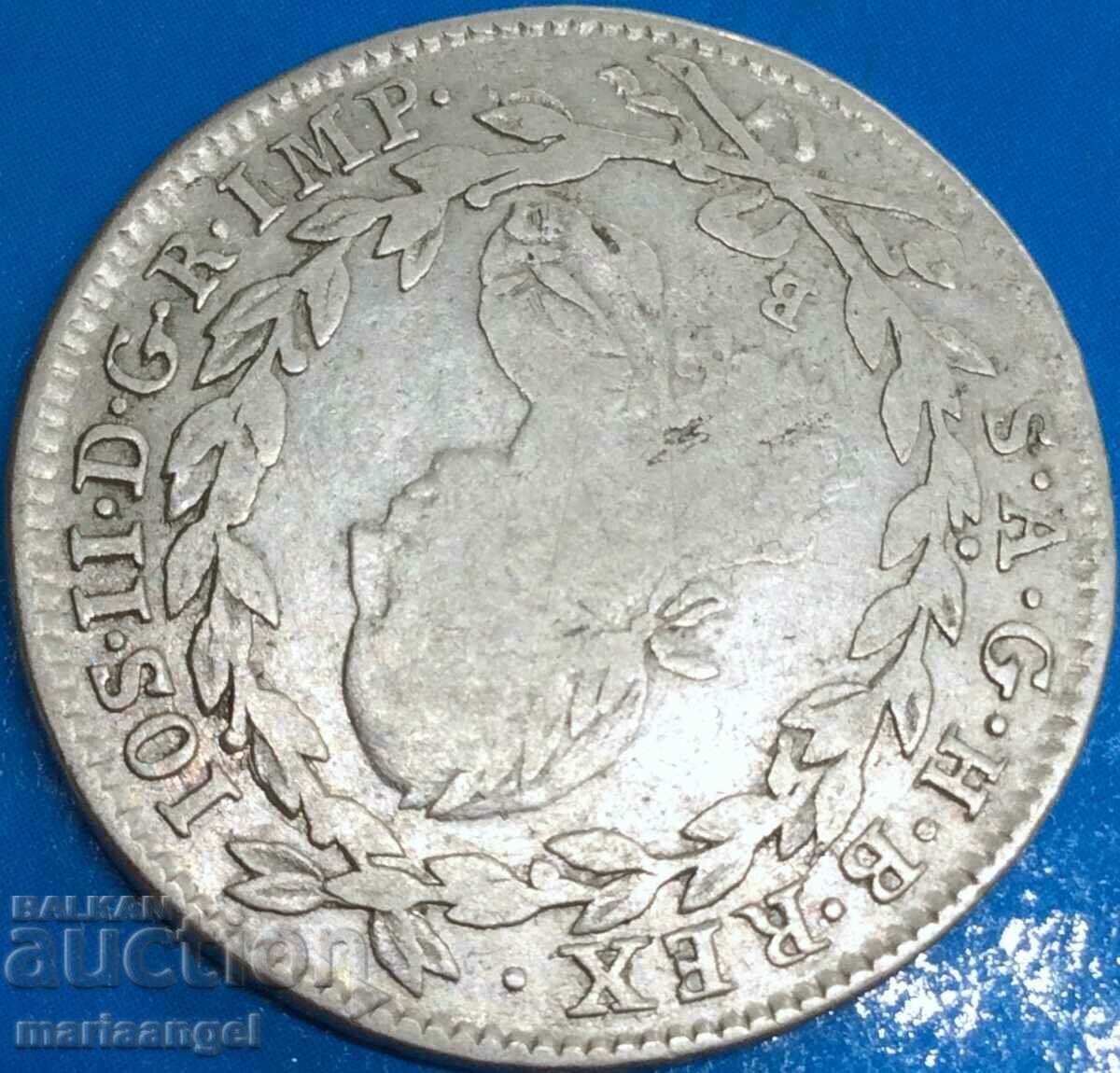 Licitație 20 Kreuzer 1781 Austria Iosif al II-lea argint - rar