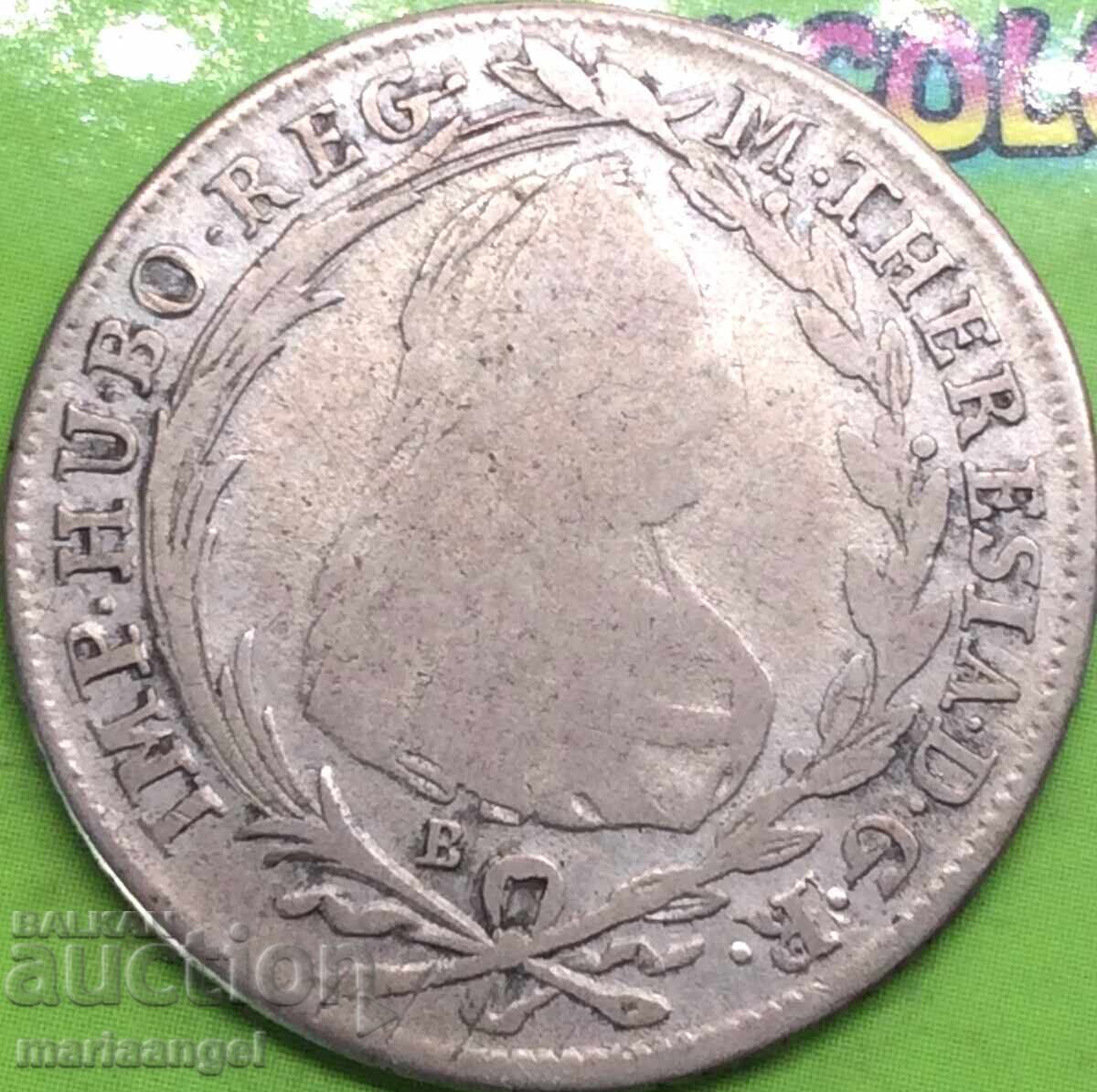 Delivery of 20 Kreuzer 1779 Austria for Hungary Maria Theresa - Rare