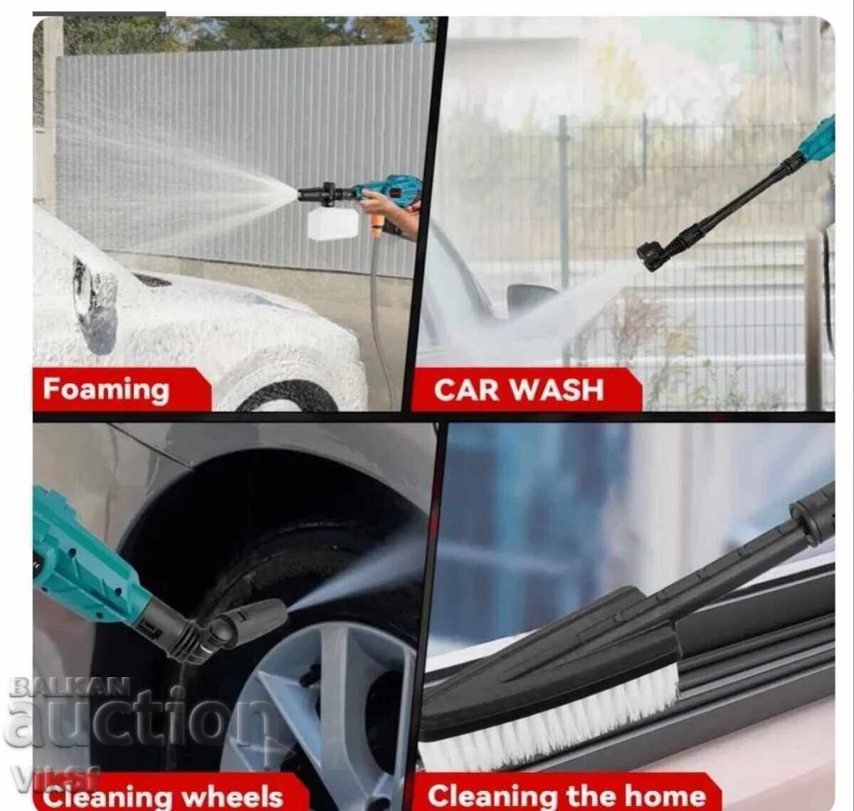 Licitație Mașină de spălat cu presiune cu acumulator 6 în 1 36V/8Ah/200bar/3500W+display Licitație Mașină de spălat cu presiune cu acumulator 6 în 1 36V/8Ah/200bar/3500W+display