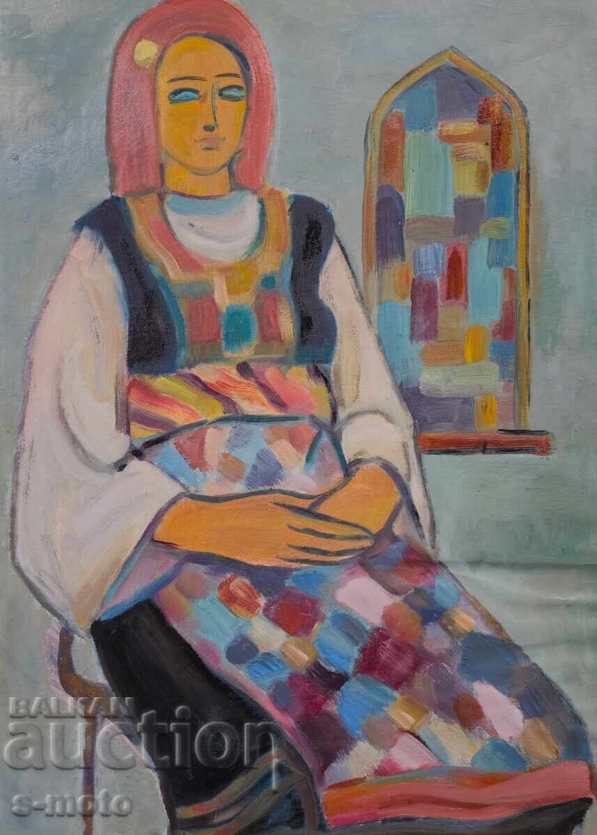 Old oil painting portrait with price 400.00 BGN | € 204.52