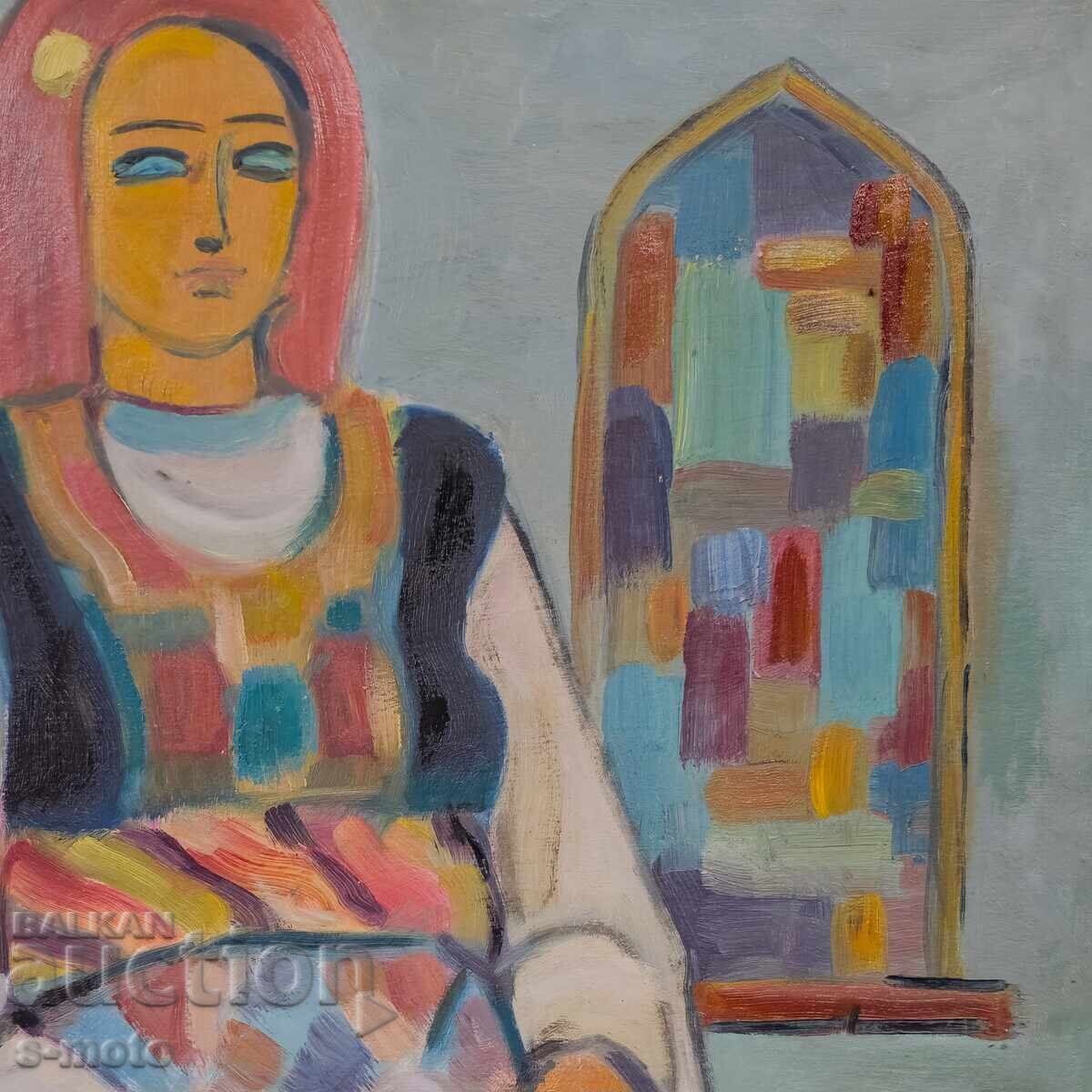 Auction  Old oil painting portrait