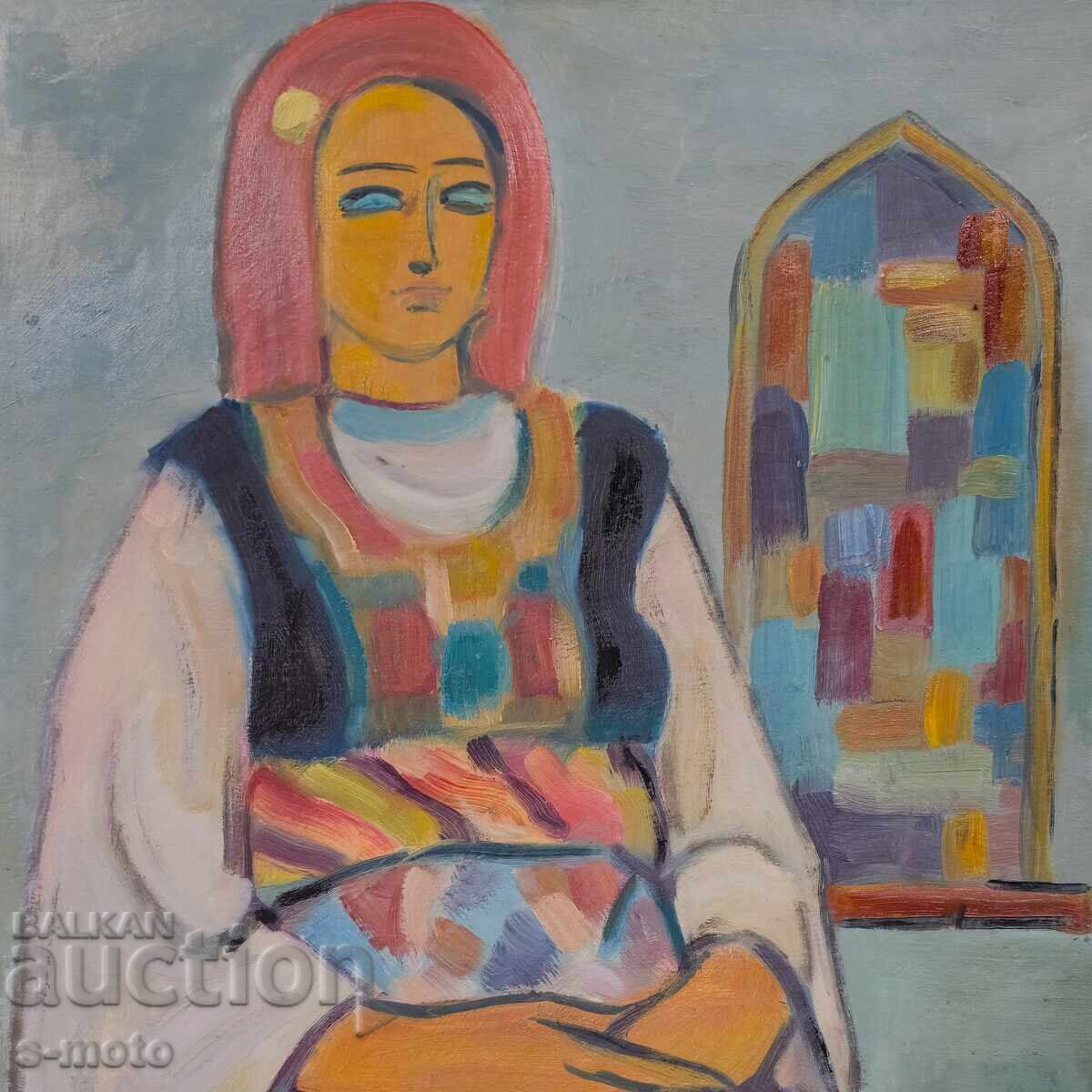 Delivery of Old oil painting portrait