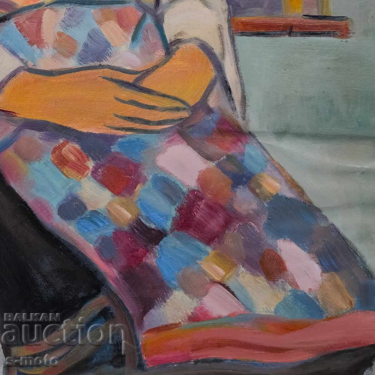 Old oil painting portrait - 6