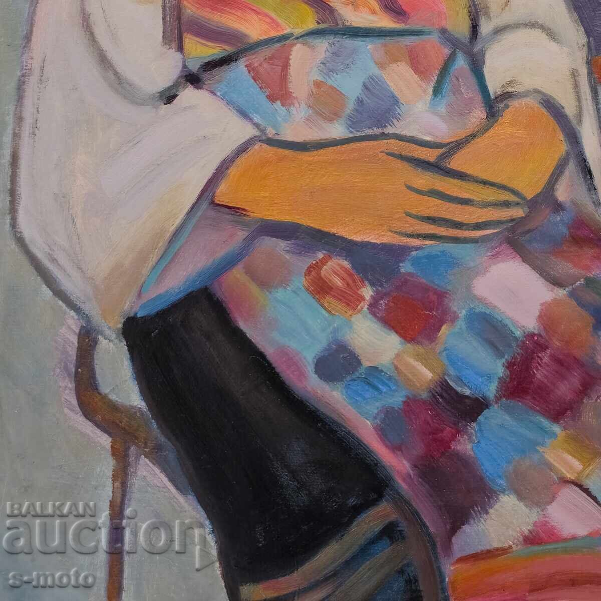 Old oil painting portrait - 7