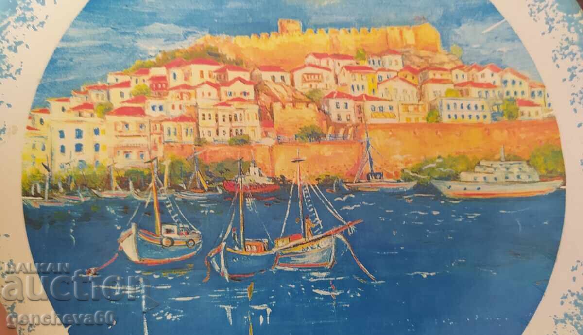 Ελληνικό κεραμικό πιάτο τοίχου - Καβάλα με τιμή 15.00 BGN | € 7.67 Ελληνικό κεραμικό πιάτο τοίχου - Καβάλα με τιμή 15.00 BGN | € 7.67