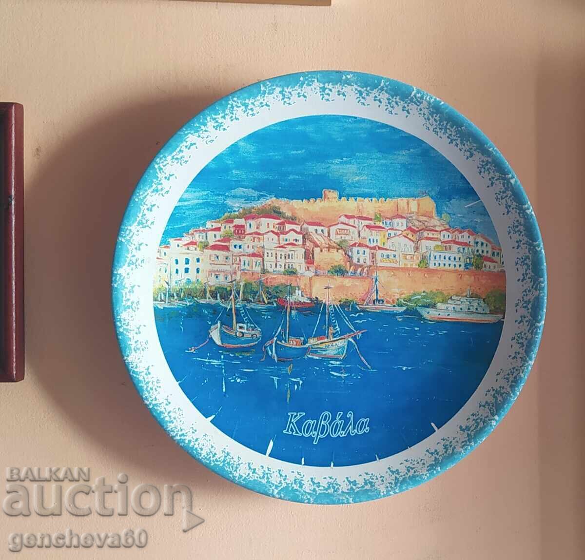 Παράδοση Ελληνικό κεραμικό πιάτο τοίχου - Καβάλα Παράδοση Ελληνικό κεραμικό πιάτο τοίχου - Καβάλα