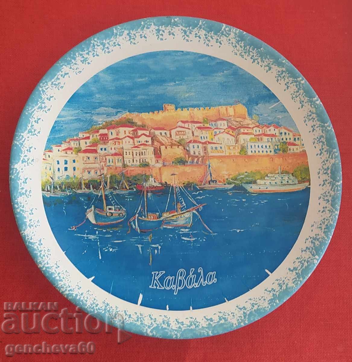 Ελληνικό κεραμικό πιάτο τοίχου - Καβάλα - 6 Ελληνικό κεραμικό πιάτο τοίχου - Καβάλα - 6