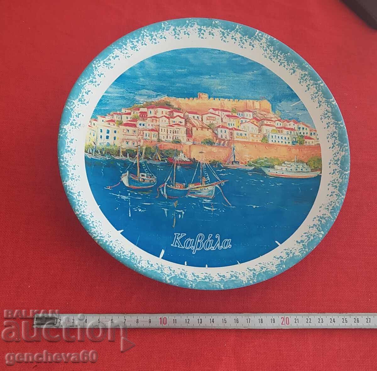 Ελληνικό κεραμικό πιάτο τοίχου - Καβάλα Ελληνικό κεραμικό πιάτο τοίχου - Καβάλα