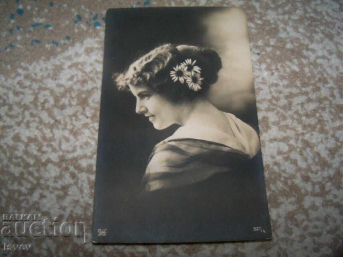 Old romantic postcard sent from the front 1917