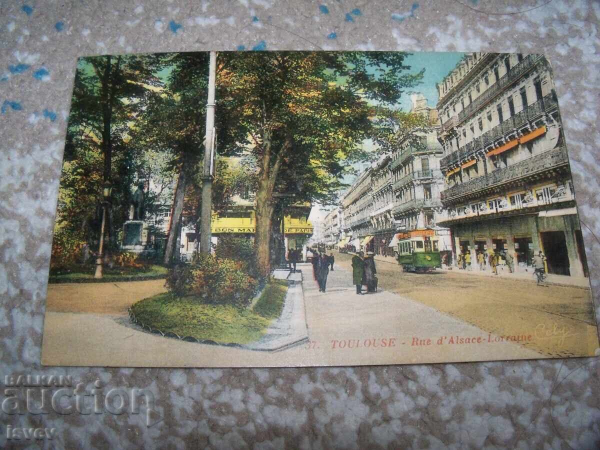 Аукцион Стара пощенска картичка от Тулуза, Франция 1936г.