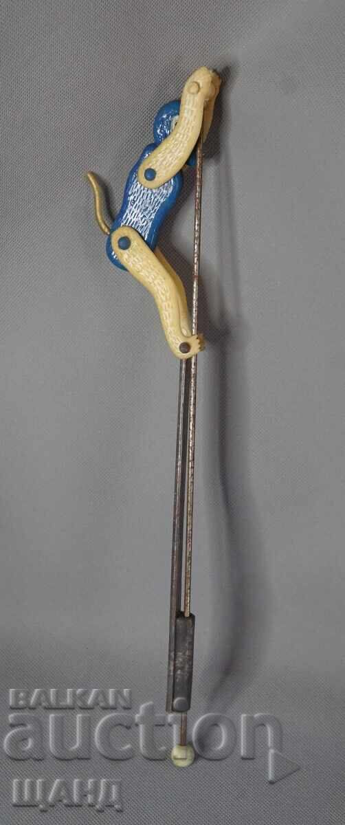 Auction  Old Plastic Toy Figure Climbing Monkey