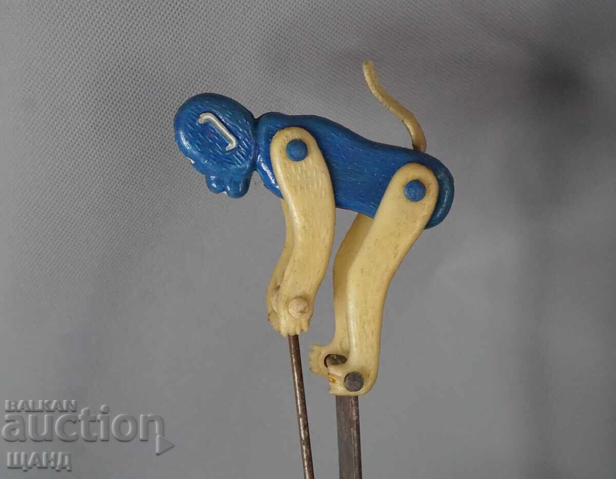 Old Plastic Toy Figure Climbing Monkey