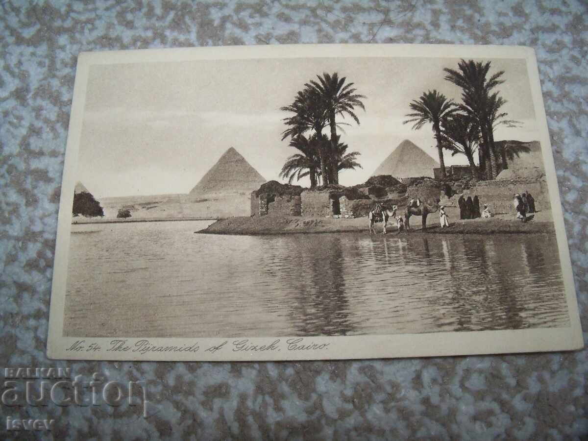 Παλαιά ταχυδρομική κάρτα θέα στις Πυραμίδες 1928 №1