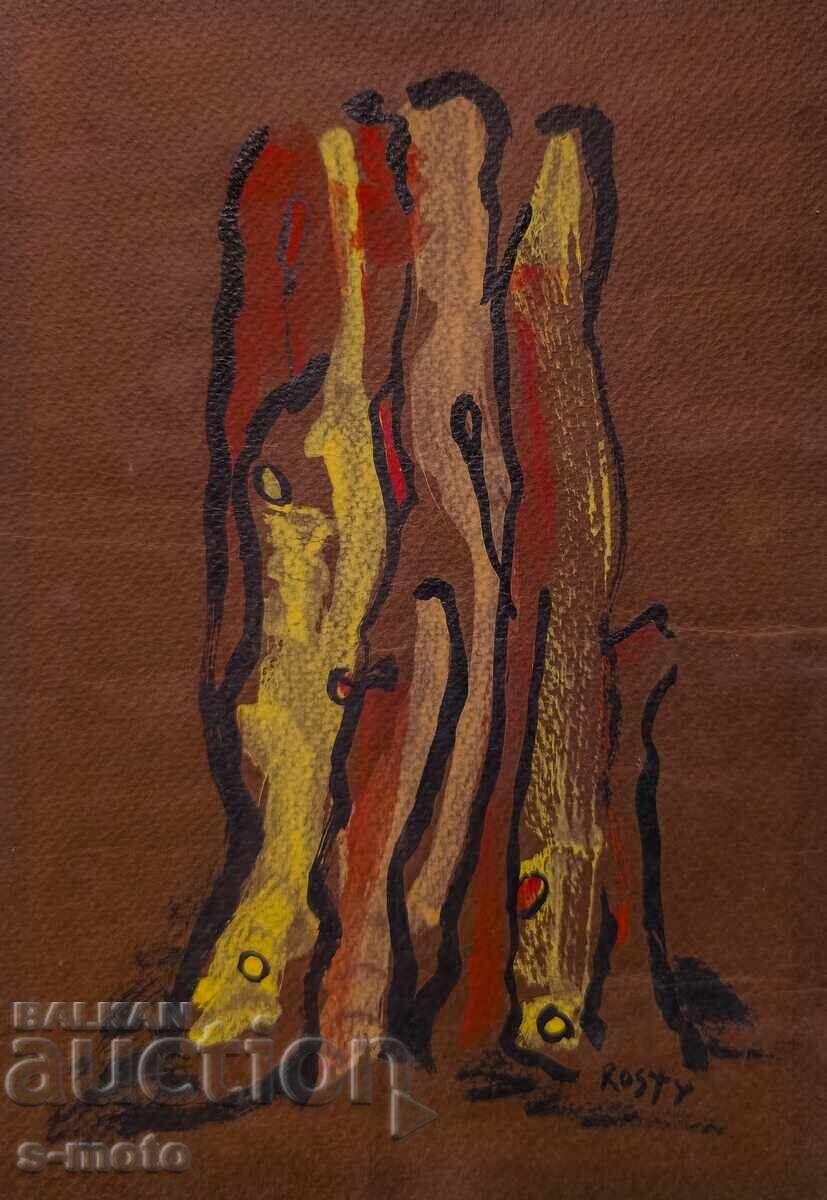 Ростислава Тодорова-Енчева абстрактна картина с цена 150.00 лв. | € 76.69