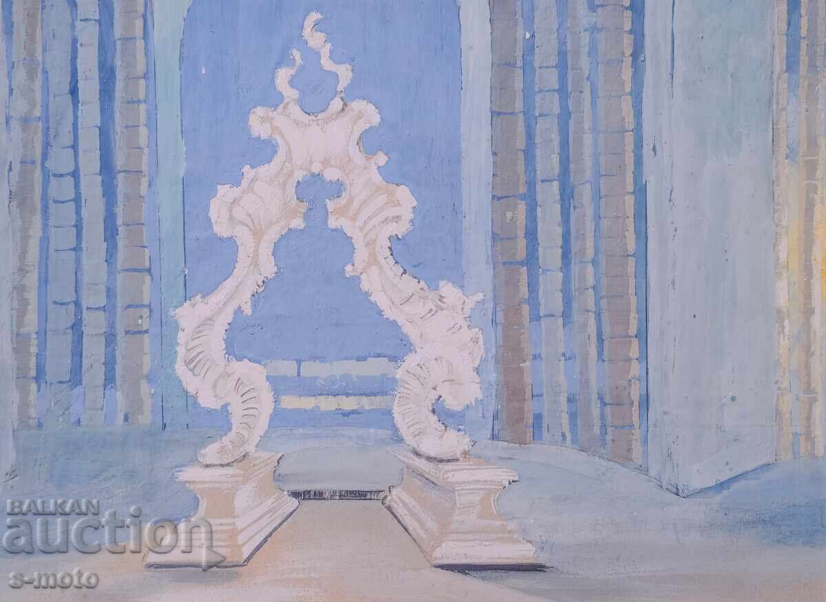 Картина гваш сценография интериор - 6 Картина гваш сценография интериор - 6