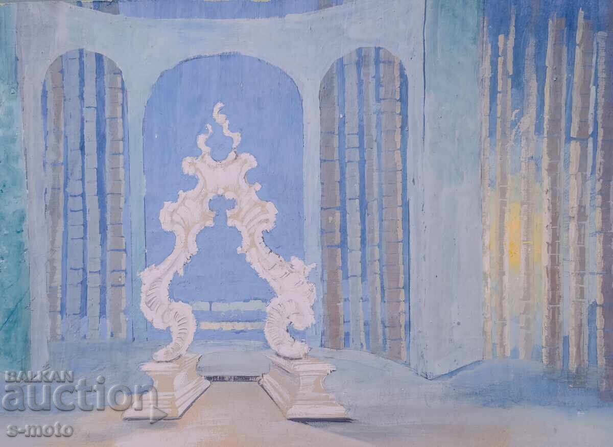 Картина гваш сценография интериор - 7 Картина гваш сценография интериор - 7