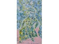 Valentin Tereladze, pastel abstract painting portrait