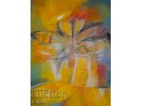 Pastel Painting Abstract Composition
