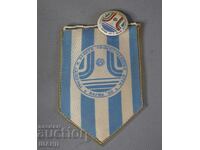 1989 Φλαγκάκι, σημαία και κονκάρδα Δημοκρατική Σπαρτακιάδα Βάρνα