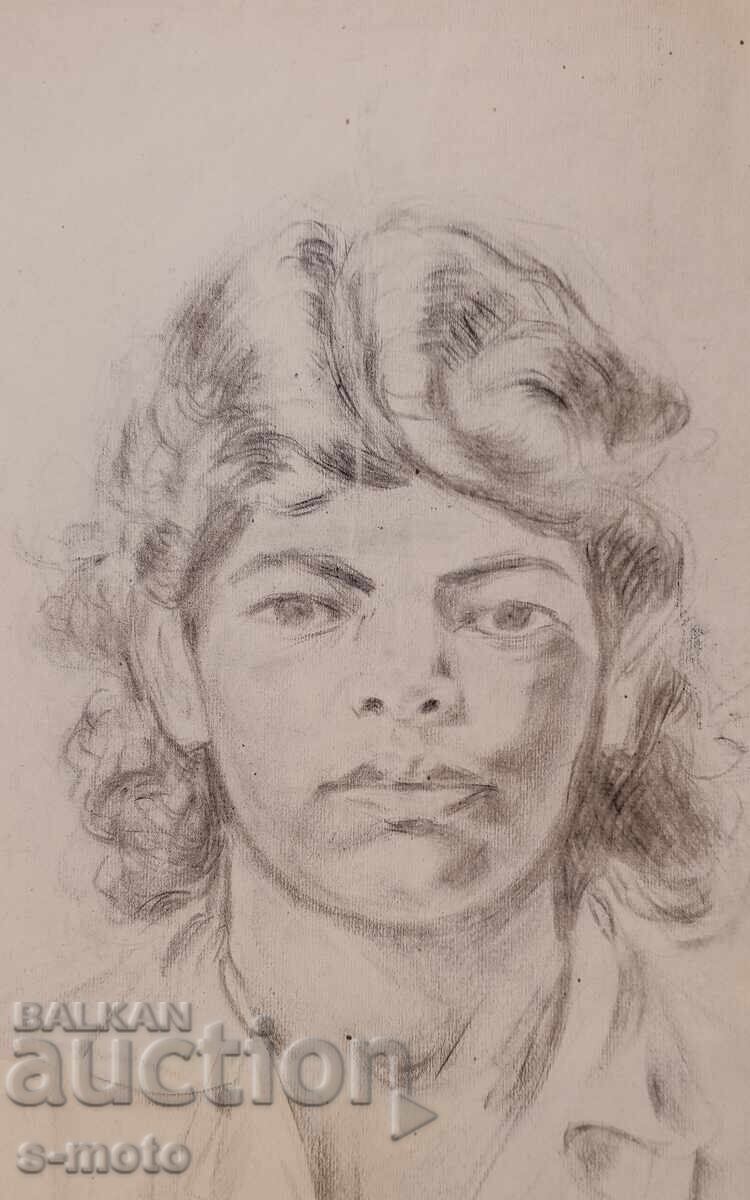 Stoimen Markov (1932-2022) pencil drawing portrait - 6