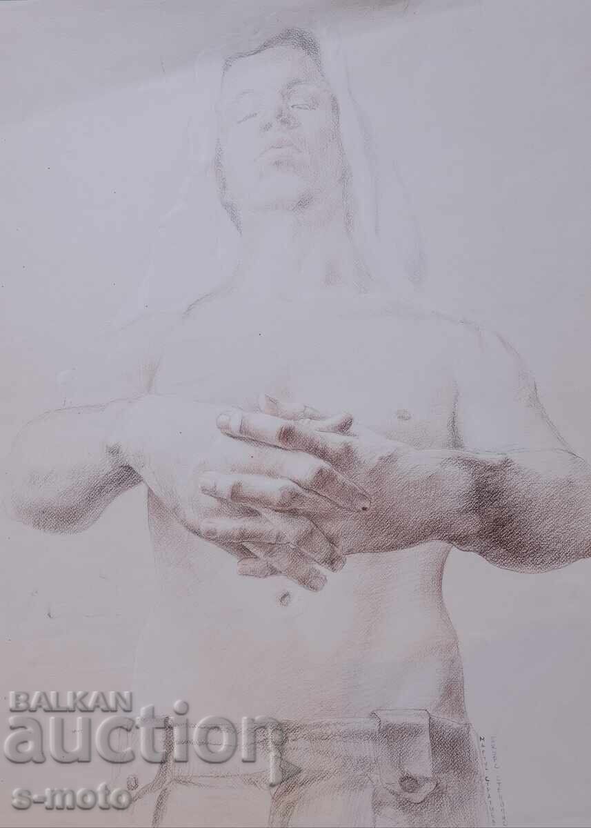 Μαρτίν Στρατίεφ σχέδιο παστέλ πορτρέτο με τιμή 250.00 BGN | € 127.82 Μαρτίν Στρατίεφ σχέδιο παστέλ πορτρέτο με τιμή 250.00 BGN | € 127.82