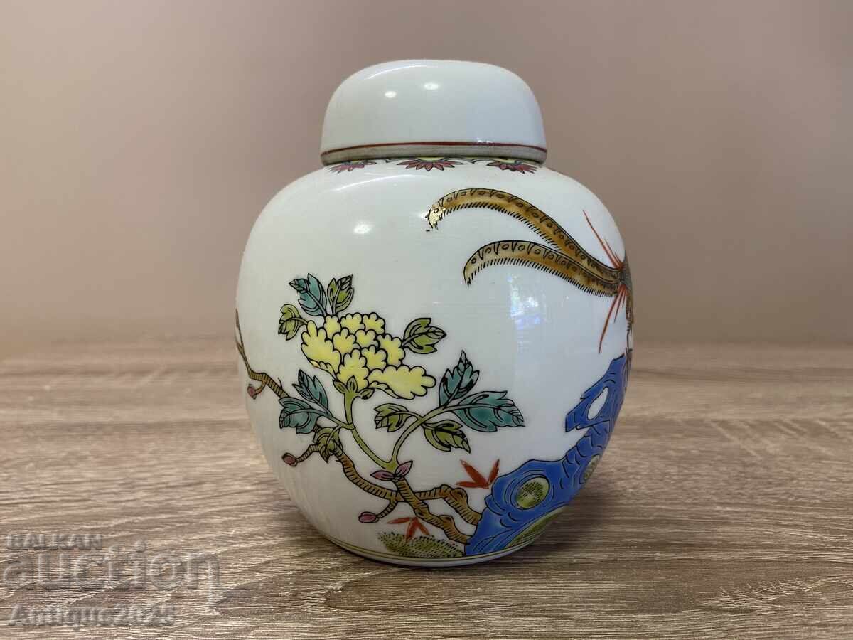 Auction Porcelain vase-jar in Famille Rose style Auction Porcelain vase-jar in Famille Rose style