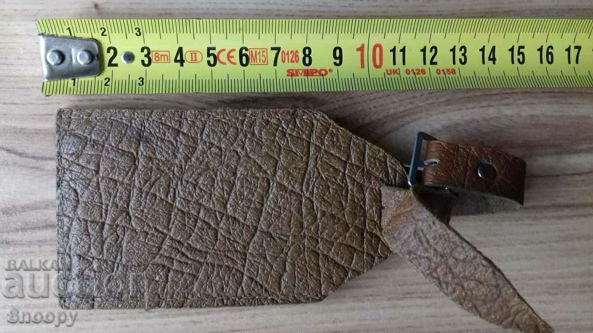 Auction  Leather case for suitcase tag