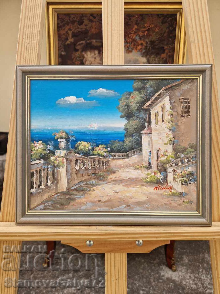 Wonderful master's original painting oil on fiberboard