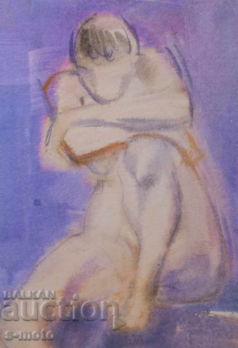 Ακουαρέλα πορτρέτο γυναικείου γυμνού σώματος Ακουαρέλα πορτρέτο γυναικείου γυμνού σώματος