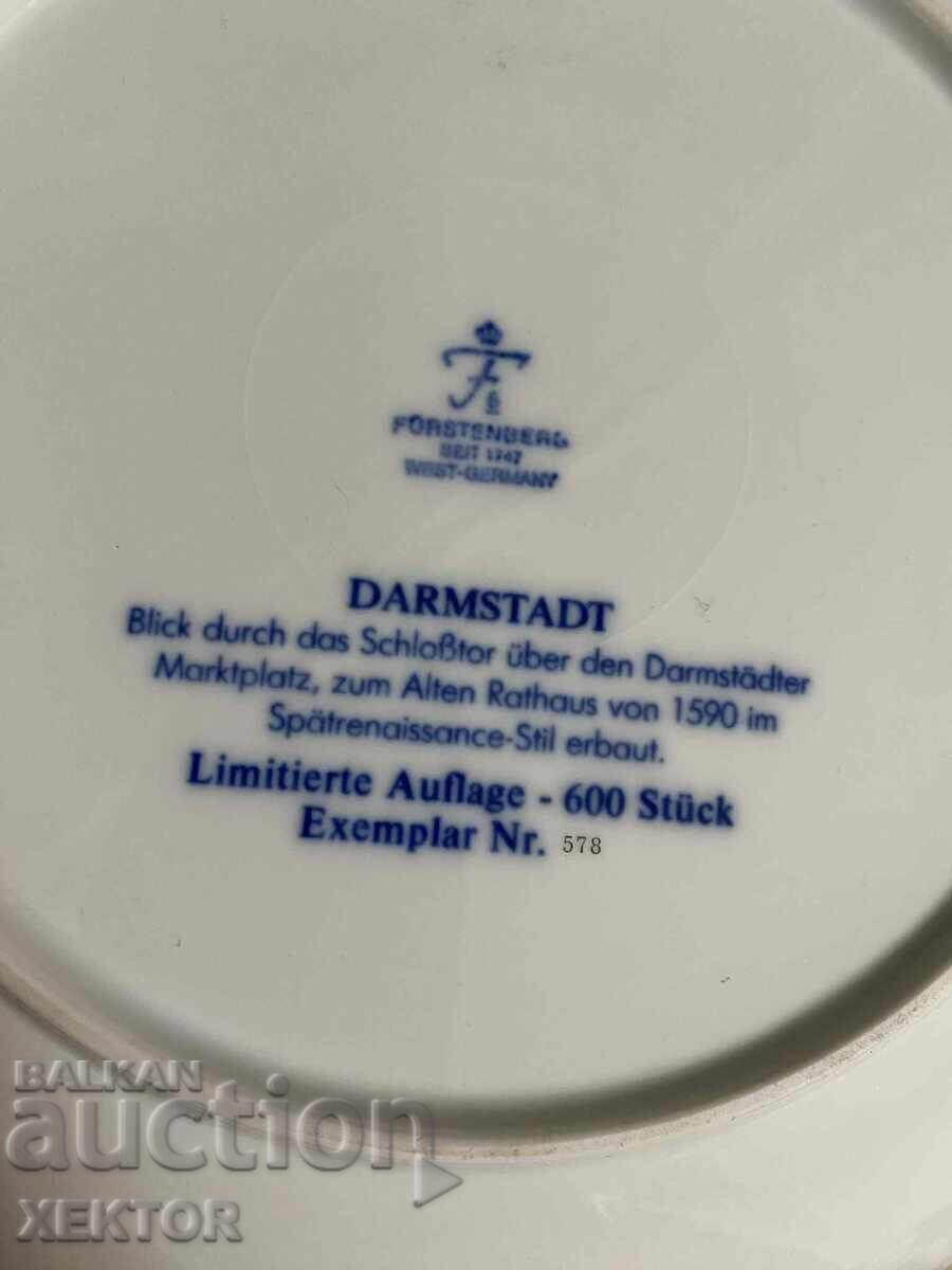 Livrarea Farfurie vintage din porțelan albastru DARMSTADT