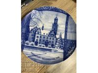 Farfurie vintage din porțelan albastru DARMSTADT