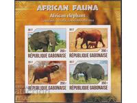 Καθαρό μπλοκ Fauna Ελέφαντες 2017 από Γκαμπόν