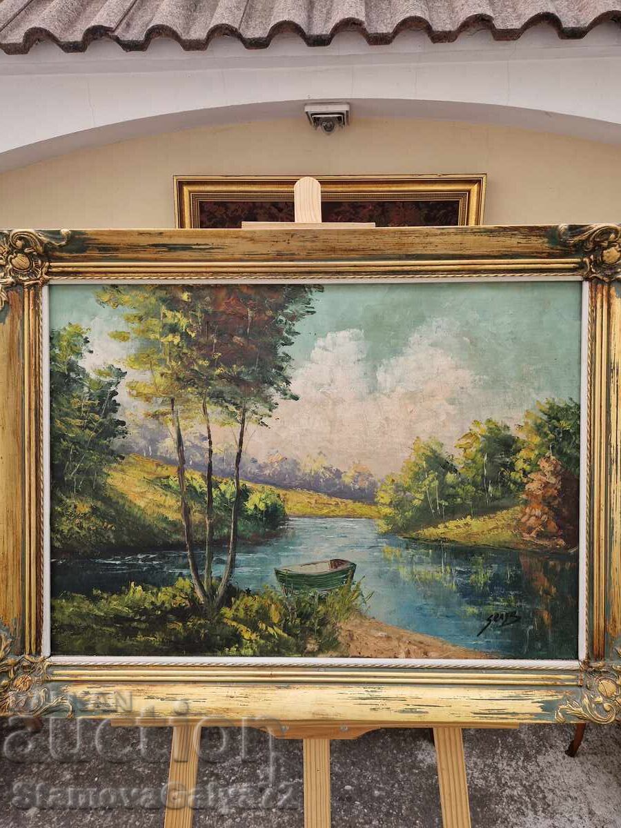 Auction Beautiful Belgian oil painting on canvas Auction Beautiful Belgian oil painting on canvas