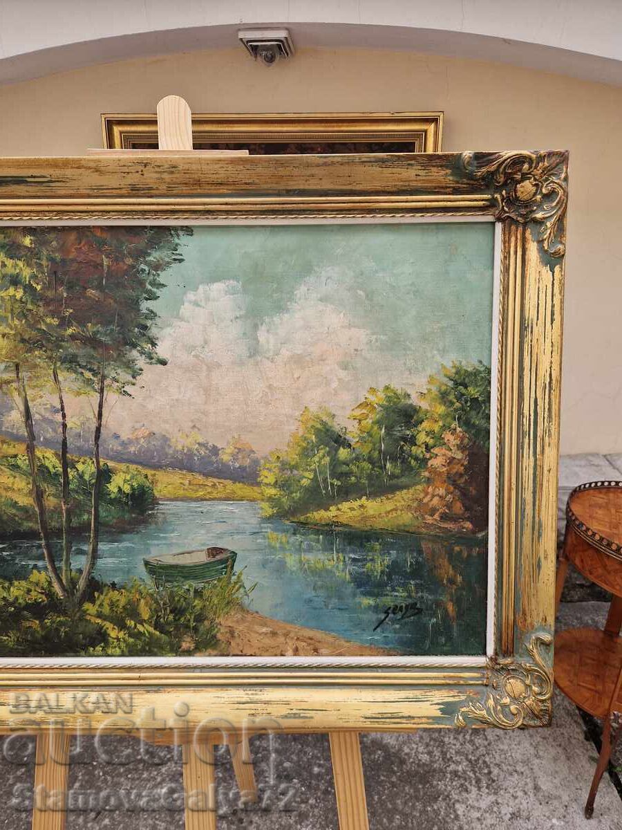 Delivery of Beautiful Belgian oil painting on canvas Delivery of Beautiful Belgian oil painting on canvas