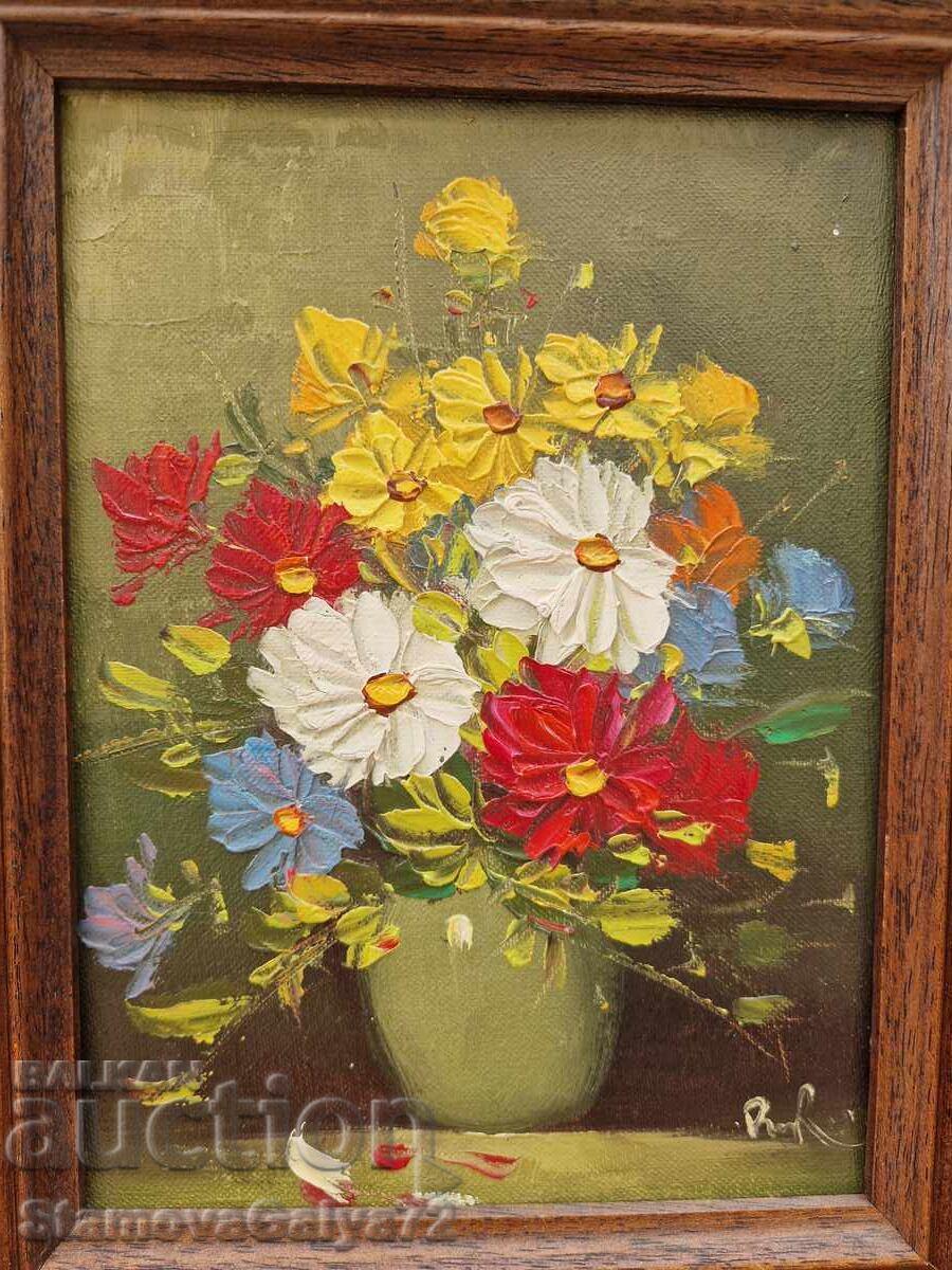 Livrarea Natură statică autor pictură antică ulei ramă Livrarea Natură statică autor pictură antică ulei ramă