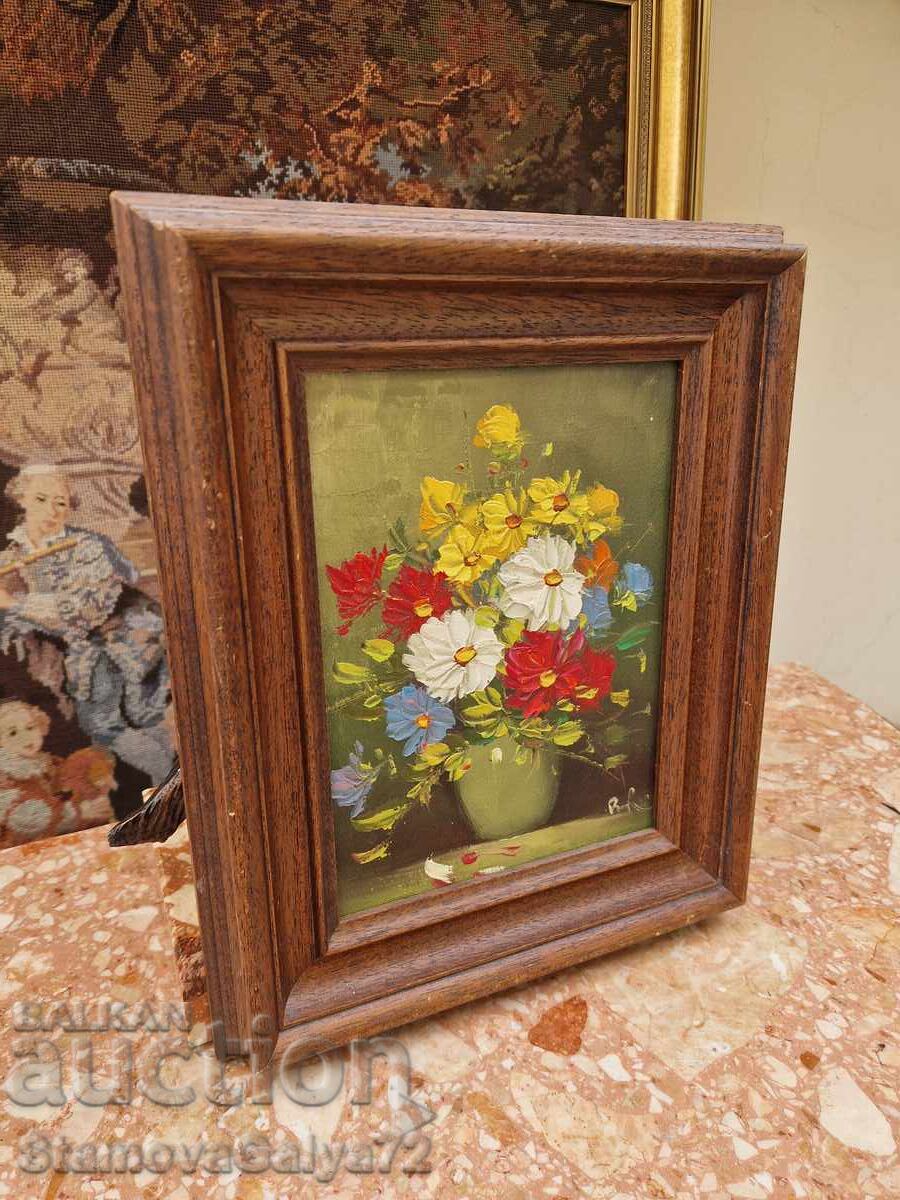 Natură statică autor pictură antică ulei ramă - 6 Natură statică autor pictură antică ulei ramă - 6